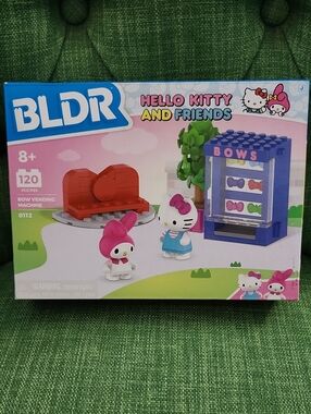 BLDR Hello Kitty and My Melody Bow Vending Machine Playset - Pink, Blue